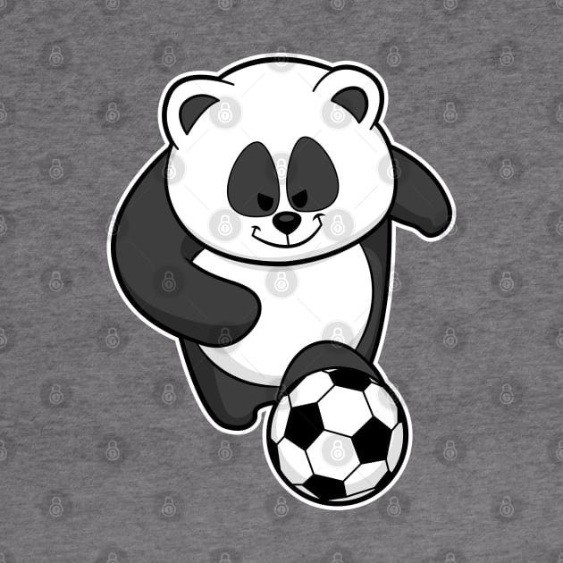 Panda as Soccer player at Soccer by Markus Schnabel